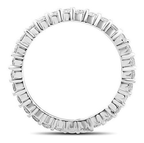 Anillo De Bodas De La Eternidad Del Diamante 14k Oro