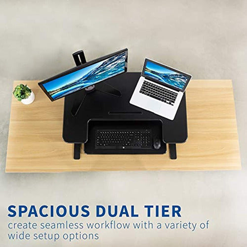 Estación de trabajo elevadora de 91 cm de altura ajustable