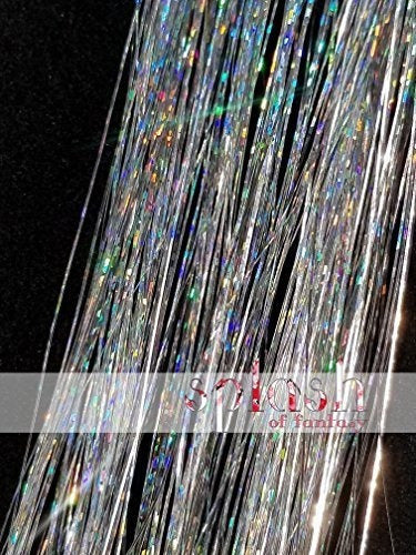 100 Hilos Para El Cabello - Plata Brillante
