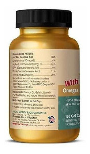 Alimento Perro - Piel Y Capa De Aceite De Salmón - 120 Cáp