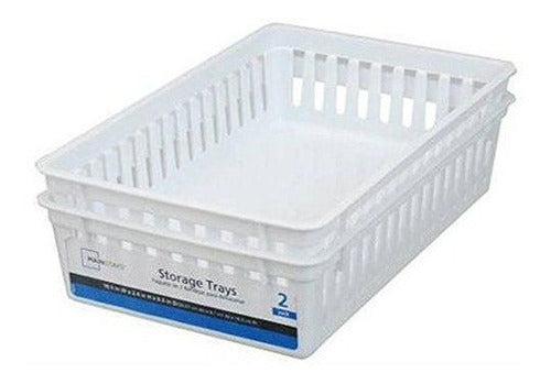 Bandejas De Almacenamiento Rectangulares De Plástico