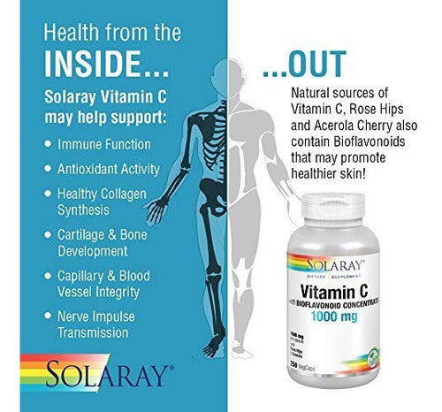 Solaray Vitamina C Con Rose Hips, Acerola