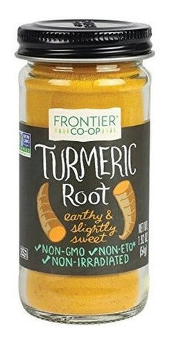 Tierra De Raíz De Cúrcuma De Frontier, Botella De 1.92 Onzas