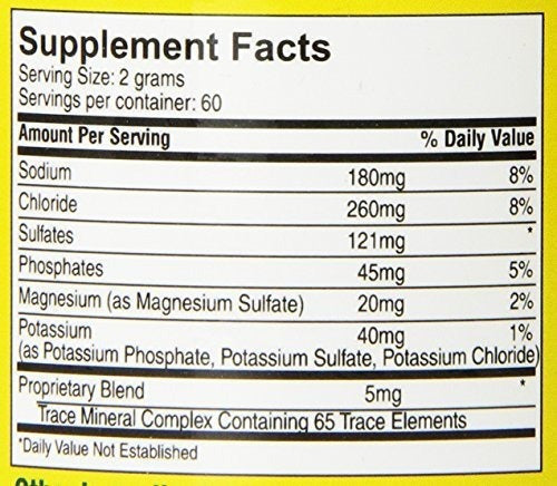 Mezcla De Bebida De Polvo De Electrolito De Sal Marina