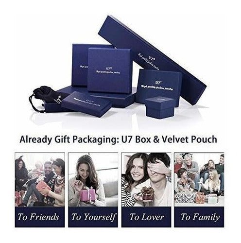 U7 Mujeres Moda Cristal Piedra De Nacimiento Joyas