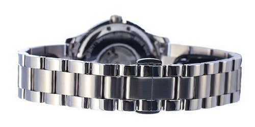 Reloj de mujer de acero inoxidable con esfera azul