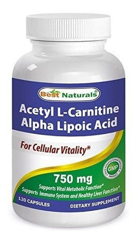 Best Naturals Acetil L-carnitina Y Ácido Alfa Lipoico 750 Mg
