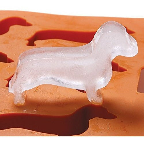 Molde de silicona con forma de perro salchicha