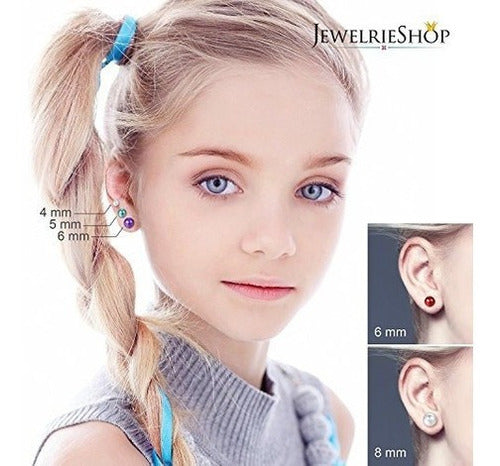 Jewelrieshop Pendientes De Perlas De Imitación Para Mujer Set Pendientes