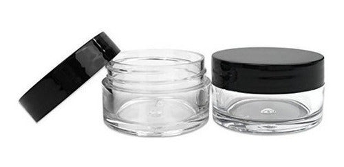 Beauticom - Tarros transparentes redondos de acrílico