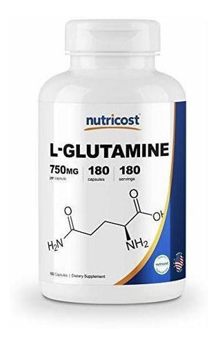Nutricost L-glutamina 750mg; 180 Cápsulas