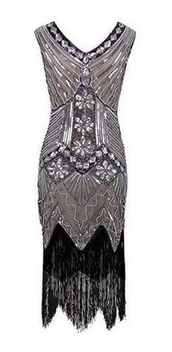 Vestidos con lentejuelas adornado con flecos