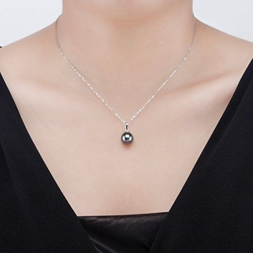 Collar Colgante De Perlas Negras