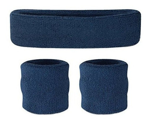 Juego De Muñequera /muñequera Suddora Navy - Deportivas