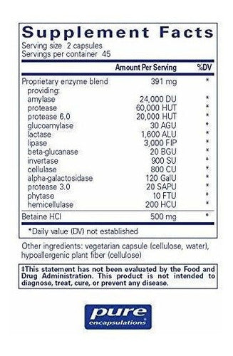 Enzimas Digestivas Ultra con Betaína HCl