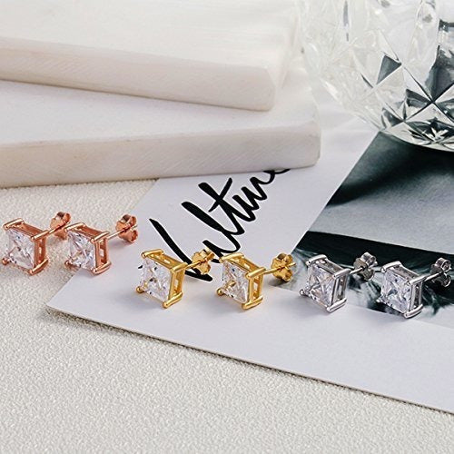 Sephla, Chapado En Oro, Plata De Ley 925, 4 Puntas, 7 Mm