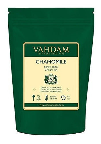 Hojas Sueltas De Té Verde Menta De Manzanilla (100 Tazas)