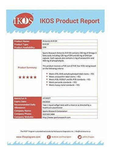 Aceite De Krill Antártico (doble Potencia) Con Omega-3 Epa,