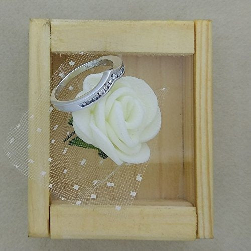 Anillo De Chevron de Oro Blanco De 10 K