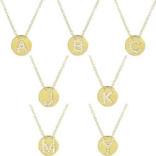 Collar Colgante Dorado De La Letra Inicial