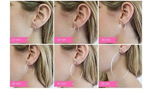 Pendientes De Aro De Oro Amarillo De 14 Quilates Con Tubo