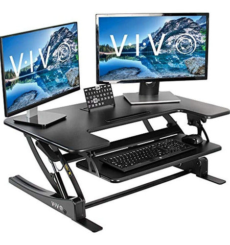 Estación de trabajo elevadora de 91 cm de altura ajustable