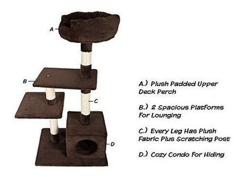 Árbol para gatos de 4 niveles