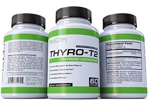Quemador de grasa sin estimulantes de tiroides Thyro-t2 de Biocor Nutrition