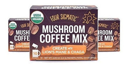 Cuatro Sigmatic Mushroom Coffee Lion's Mane y Chaga Paquete