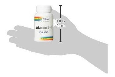 Suplemento Solaray B-1, 100 Mg, 100 Unidades