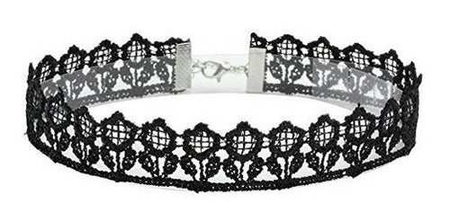 Eigso 8pcs Tatuaje gótico Encaje Gargantilla Collares Set