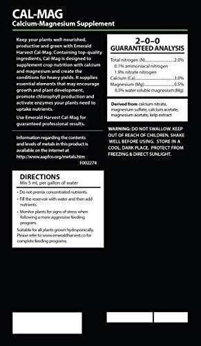 Emerald Harvest 723950 Suplemento Cal-mag Calcio-magnesio,