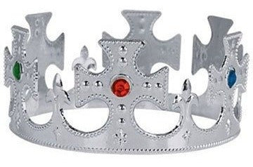 Accesorio de fiesta de plástico con joyas de corona del rey