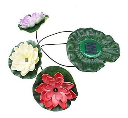 Luz Solar 3 Led Flor De Loto, Amzstar Energía Solar Energy