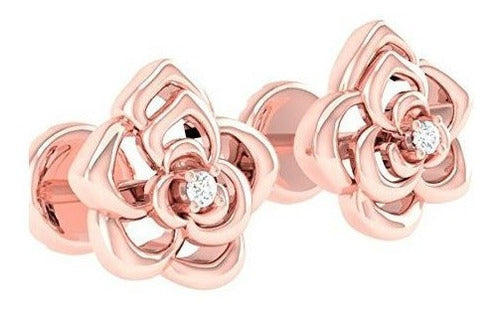 Colección Aretes Con Forma De Flor De Diamante