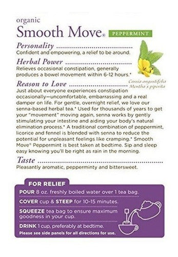 Té De Menta Orgánico Smooth Move De Medicinales Tradicionale