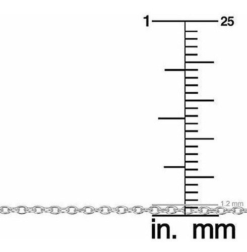 Cadena De Cable Redondo De 1,2 Mm De Plata