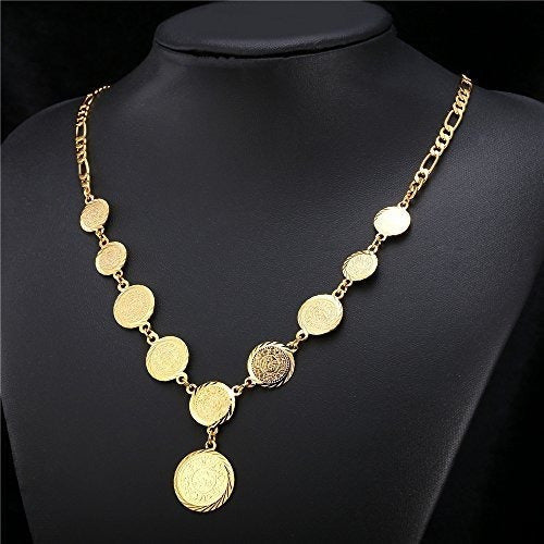 Collar De Perlas Con Cuentas De Monedas