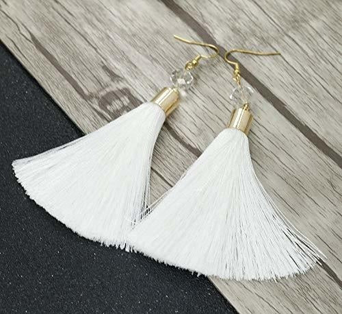 Loyallook - 4 pares de pendientes de borla para mujer