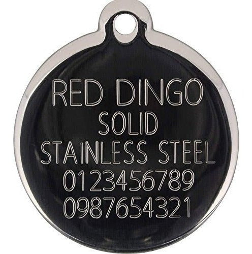Red Dingo Personalized Bone In Bowl Pet Id Dog Tag verde