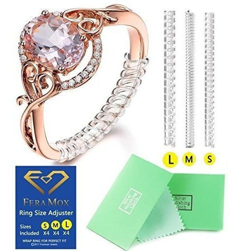 Juego de 12 unidades de ajustador para tamaño de anillo