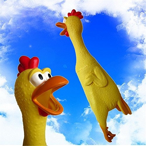 Poplay Pollo De Goma pollo Exprimido, Novedad De La Broma,