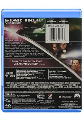 Star Trek X Nemesis blu-ray