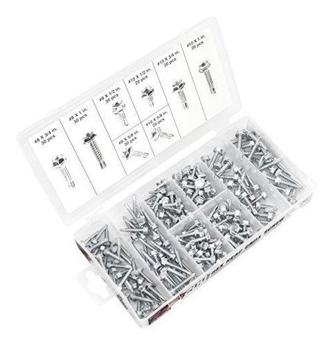 Arandela hexagonal Surtido autoperforante con estuche