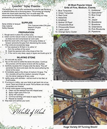 Piedra De Malaquita World Of Wood, Incrustación Triturada