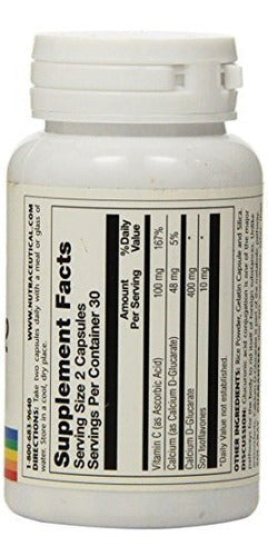 Solaray D-glucarato, 200 mg, 60 unidades