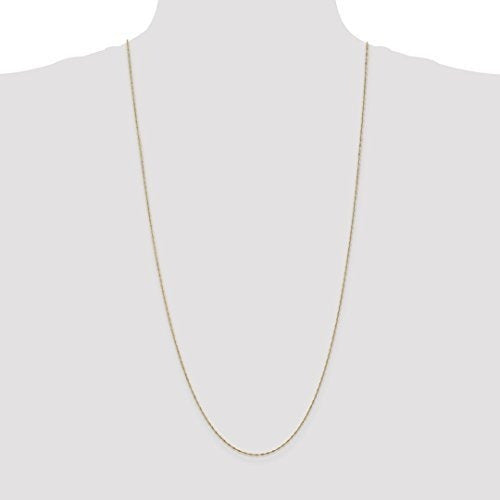 Collar Enlace Singapur Carats De Hielo 14k Oro Amarillo 1mm