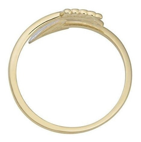Kooljewelry Anillo De Flecha De Alto Desvío, Pulido Y Dorado