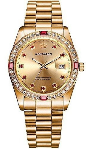 Relojes Unisex De Lujo Diamantes De Oro Relojes Cuarzo