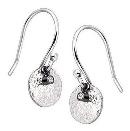Aretes Colgantes Silpada 'mini Crystal Disc' Con Cristales
